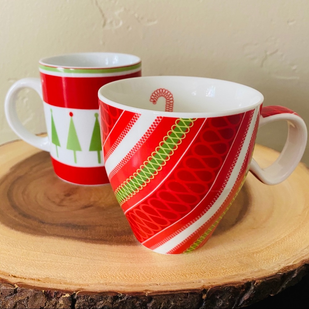Set of 2 Starbucks/Crate&Barrel Holiday Mugs